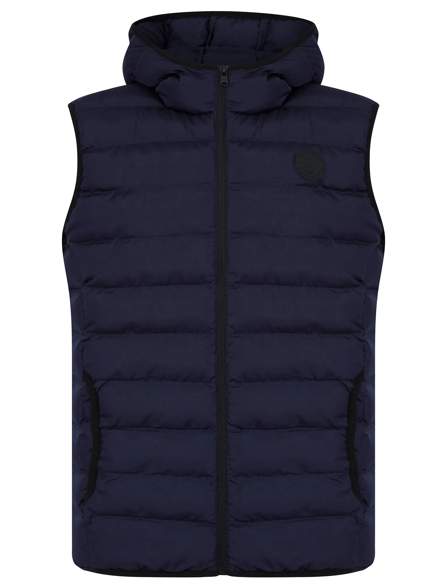 Tamaki Quilted Puffer Gilet with Hood in Sky Captain Navy - Tokyo Laundry