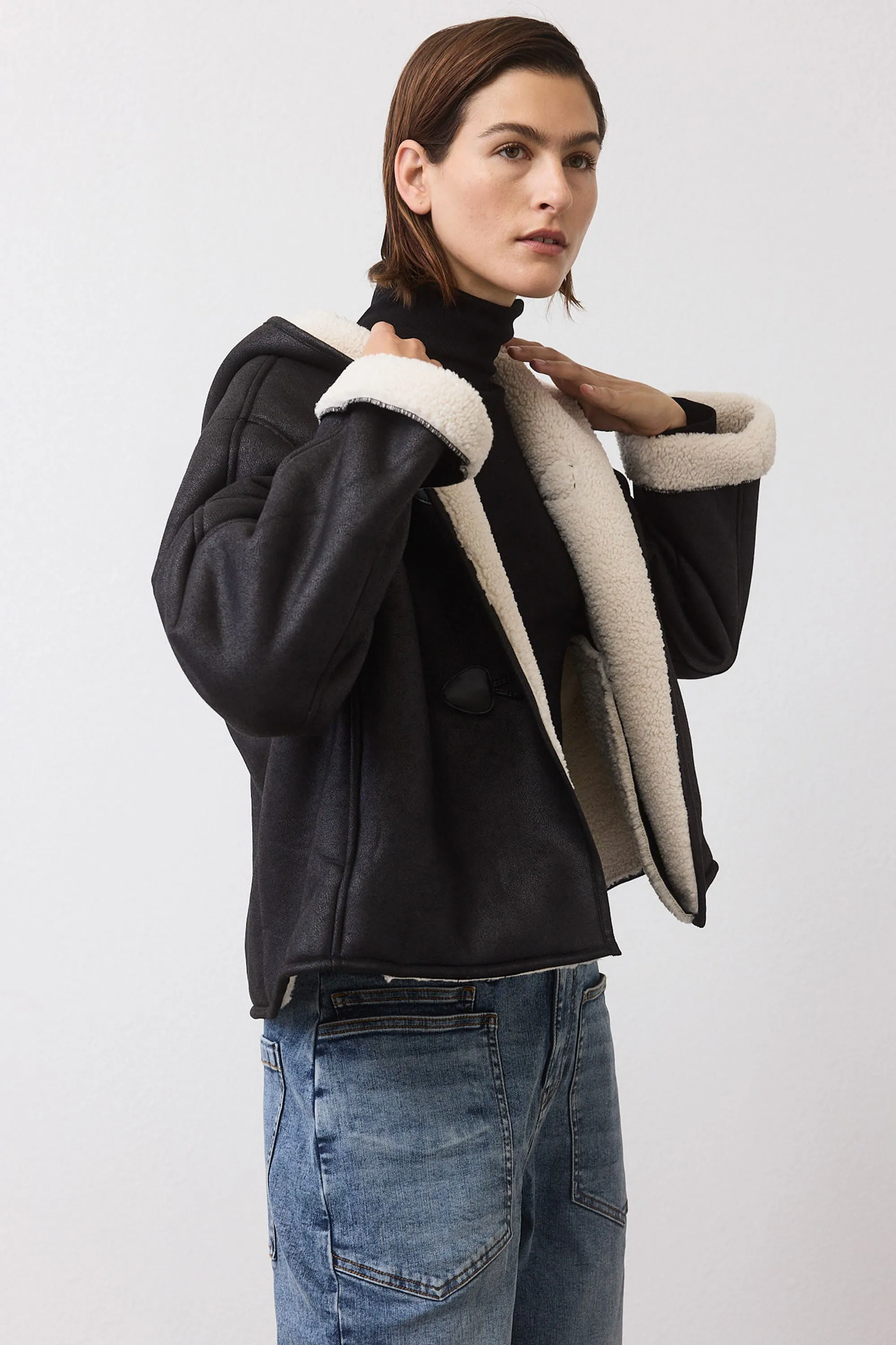 The Hooded Shearling Jacket