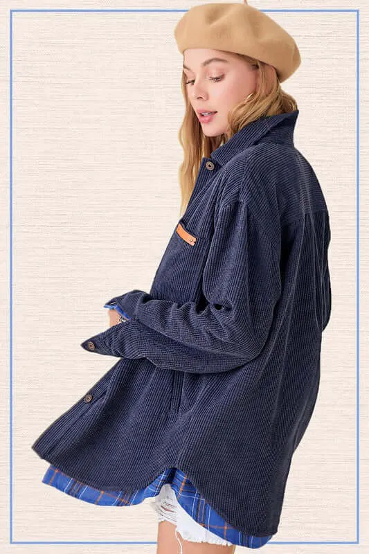 Trendy Madera Oversized Shacket Jacket