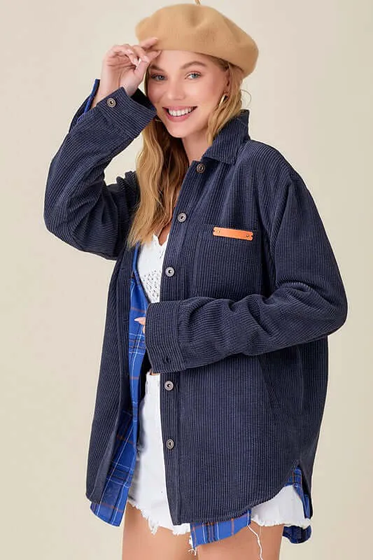 Trendy Madera Oversized Shacket Jacket