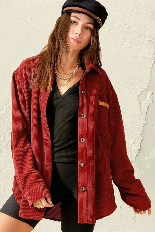 Trendy Madera Oversized Shacket Jacket