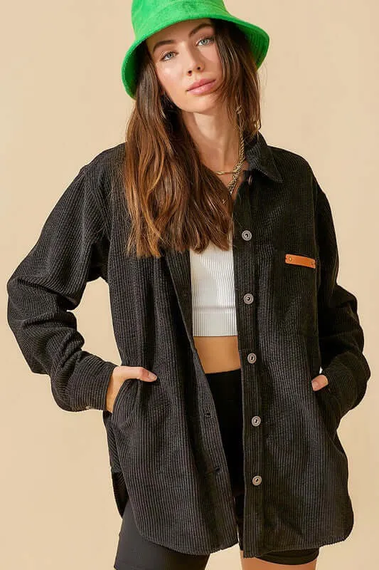 Trendy Madera Oversized Shacket Jacket