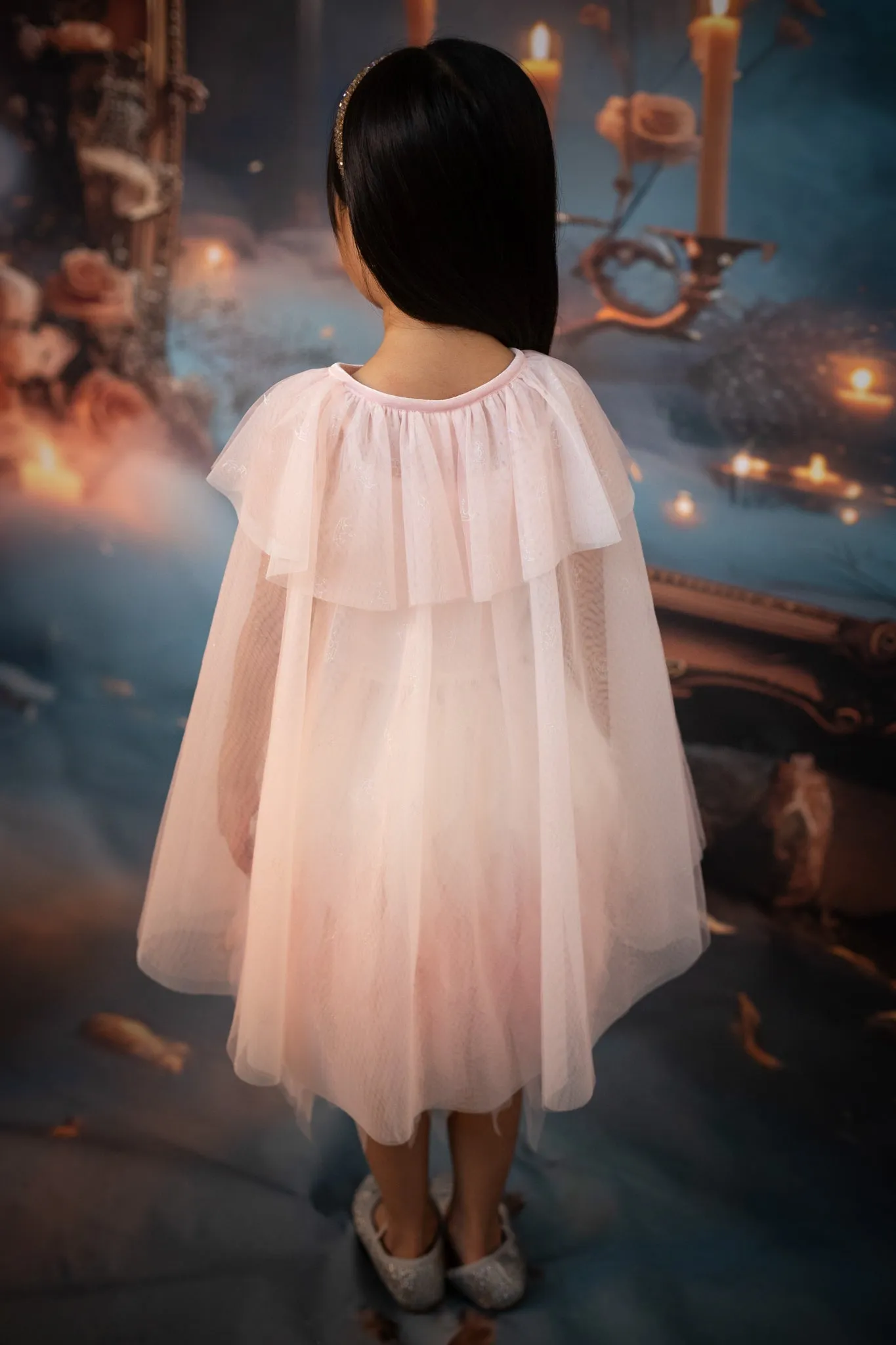 Tulle Cape - Pink Tiaras