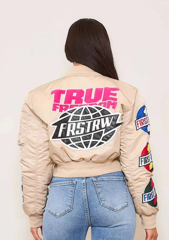 Ture Freedom Multi Patches MA-1 Jacket Khaki