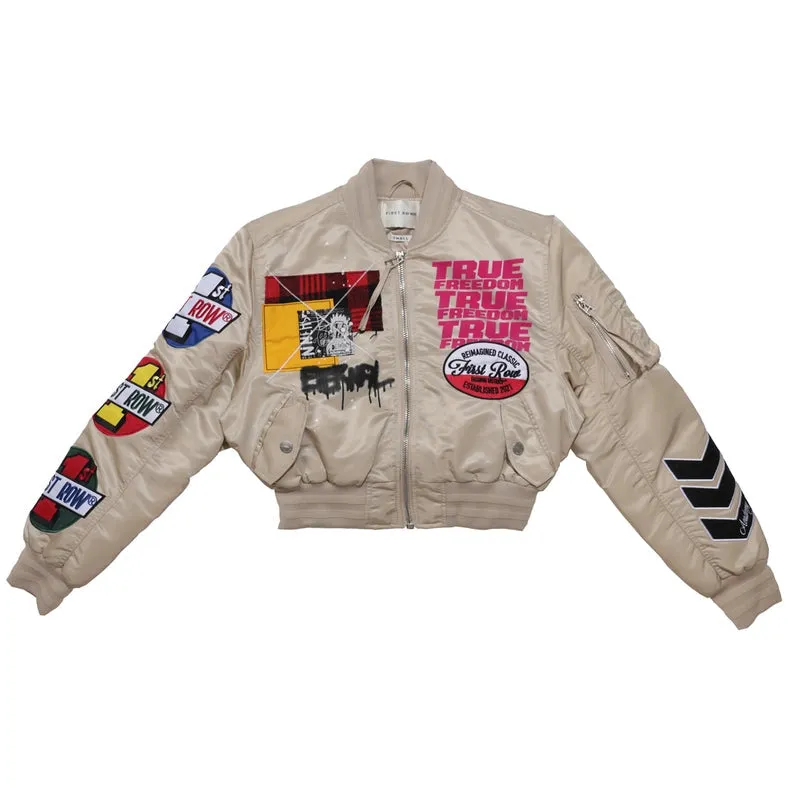 Ture Freedom Multi Patches MA-1 Jacket Khaki