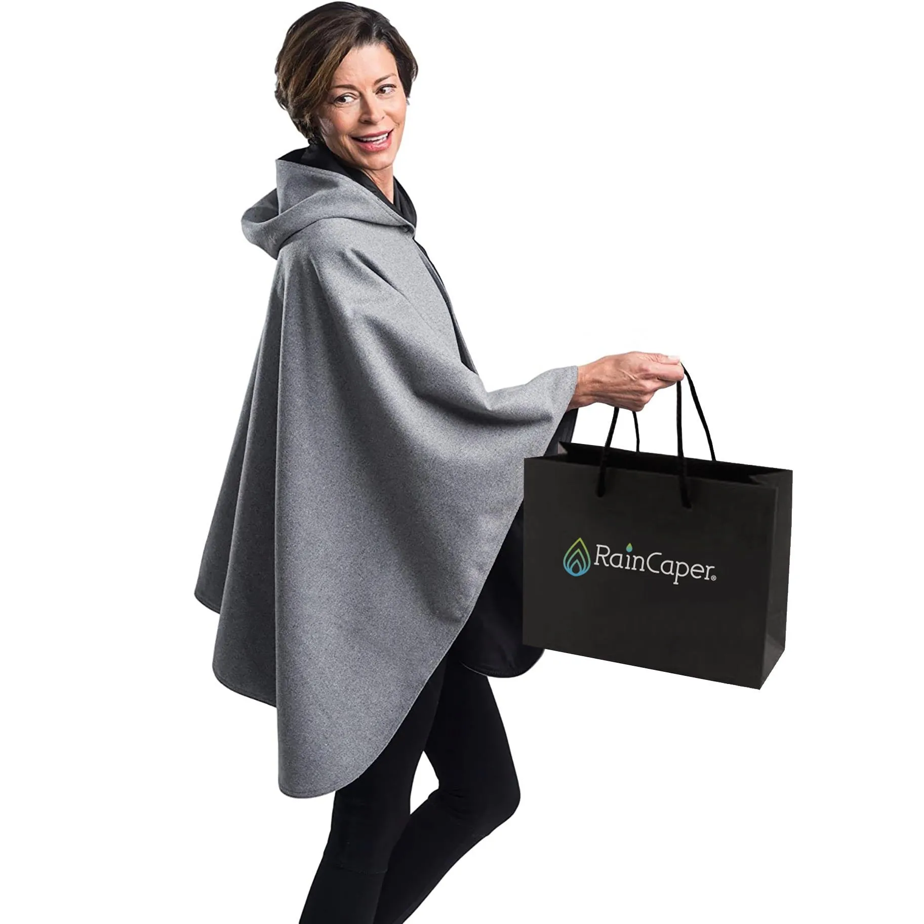 WarmCaper - Warm Pewter Grey Black Rainproof