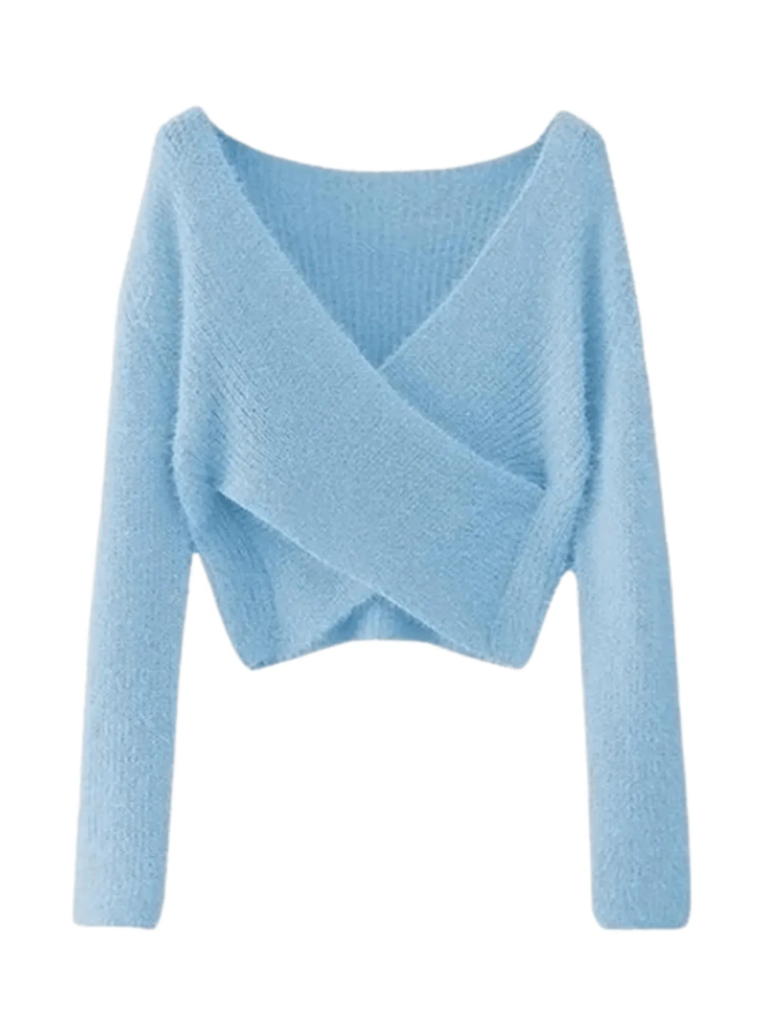 Women's Fluffy Crop Sweater