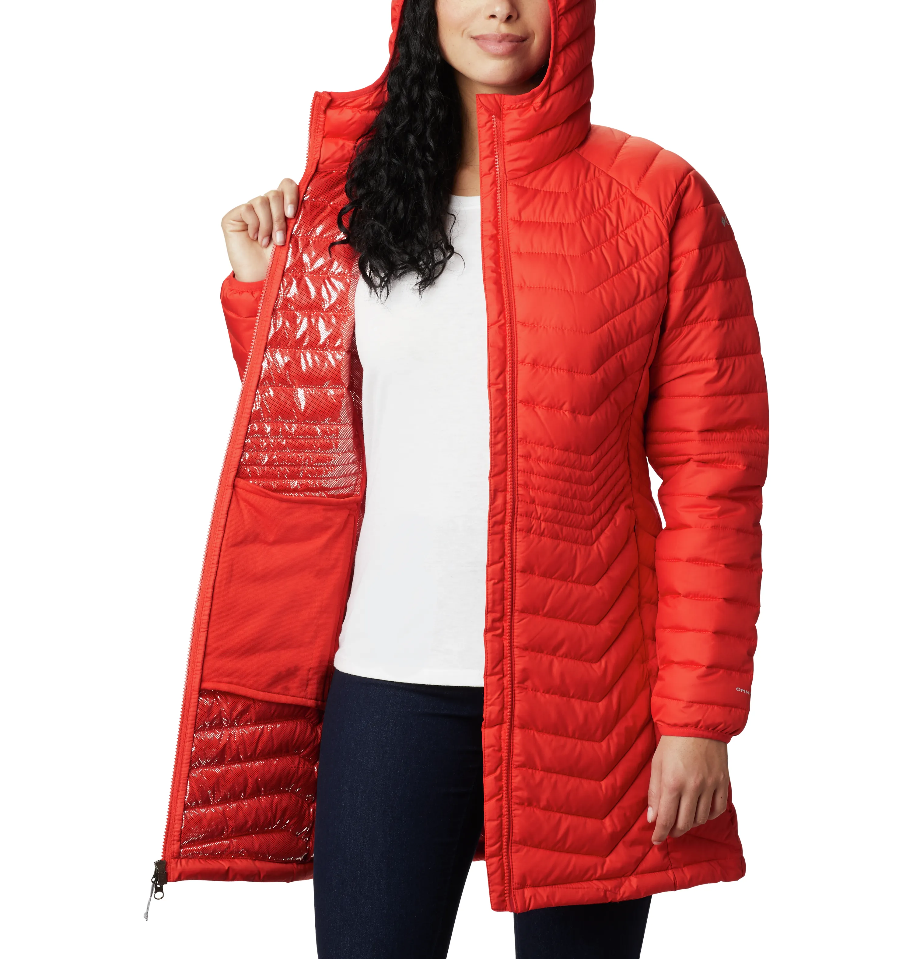 WOMEN'S POWDER LITE MID JACKET II - BOLD ORANGE