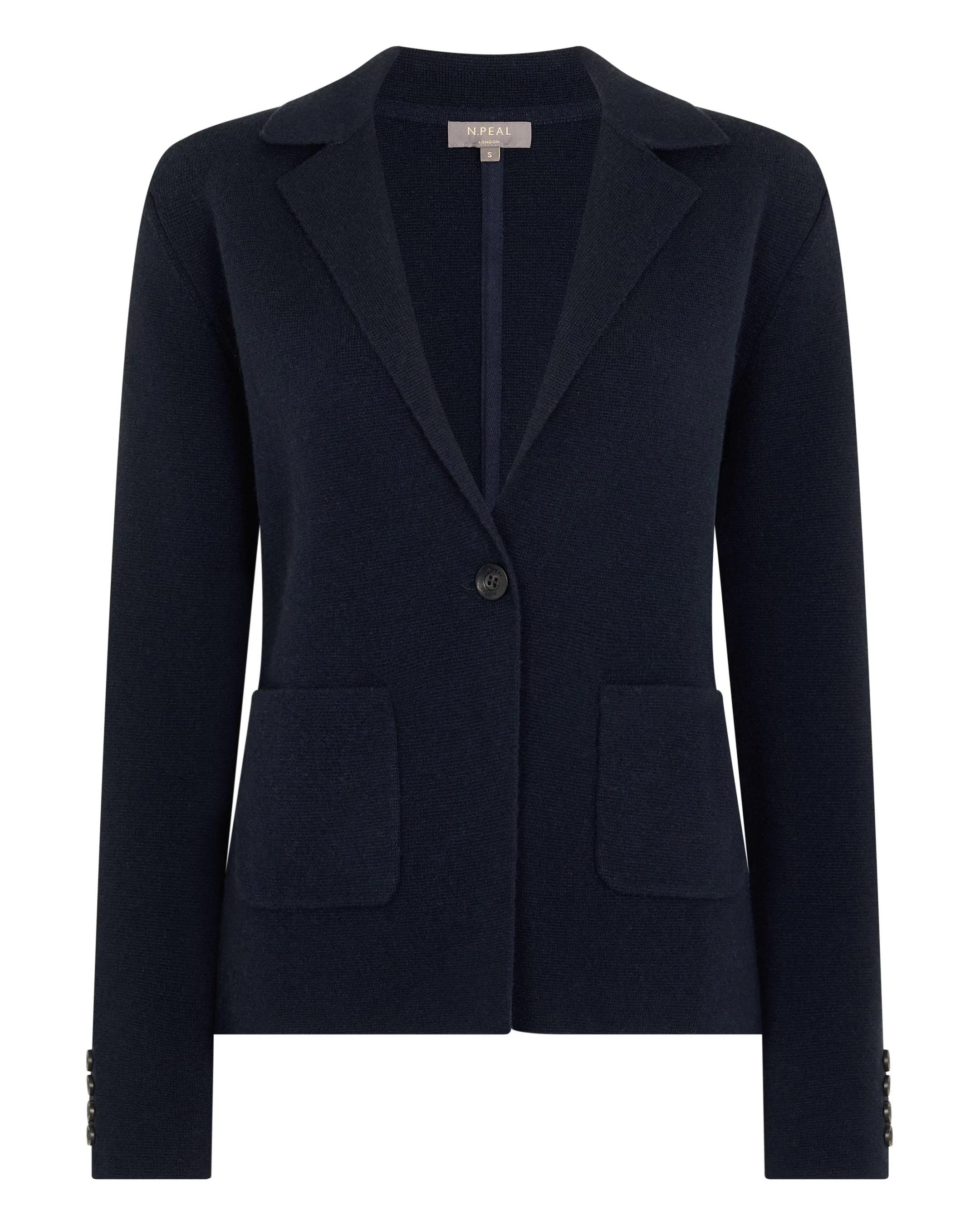 Women's Single Breasted Cashmere Blazer Navy Blue